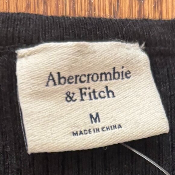 A&F Long Sleeve Cutout Midi Sweater Dress - Black - Picture 4 of 9